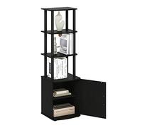 Furinno Turn-N-Tube Étagère Présentoir Carré, Engineered Wood, Bois Noir/Noir, 4 Niveaux