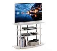 Furinno Turn-N-Tube Frans Meuble TV pour Téléviseur Jusqu'à 46 Pouces, Bois d'ingénierie, Chêne Blanc, 4 Niveaux