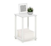 Furinno Turn-N-Tube Haydn Table d'appoint, Bois d'ingénierie, Blanc/Blanc, Lot de 1