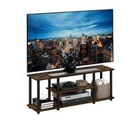 Furinno Turn-N-Tube No Tools Meuble TV 3D 3 Niveaux, Engineered Wood, Pin Ambré/Noir