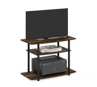 Furinno Turn-N-Tube No Tools Meubles TV à 3 Niveaux sans Outils, Pin Ambré/Noir