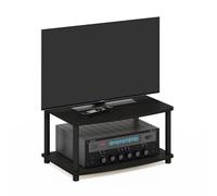 Furinno Turn-N-Tube No Tools Supports de Téléviseur surélevés à 2 Niveaux, Espresso/Noir, One Size