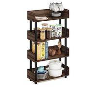 Furinno Turn-N-Tube Présentoir à 4 Niveaux sans Outils, Noyer