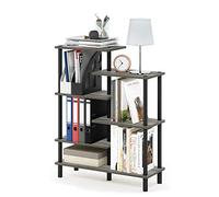 Furinno Turn-N-Tube Présentoir Décoratif à 6 Niveaux, Chêne Français Gris/Noir, Bois dense, One Size