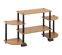 Furinno Turn-N-Tube Roundedecorner TV Entertainment Center - Pied pour flat panel - PVC, bois composite conforme à CARB - noir, rouge cerise clair -