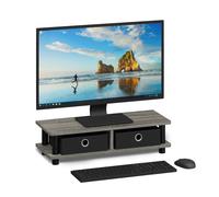 FURINNO Turn-N-Tube Support d'cran Chne Franais Gris/Noir