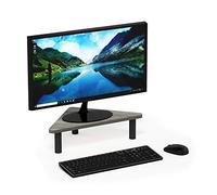 Furinno Turn-N-Tube Support de Moniteur à Coin, Chêne Français/Noir