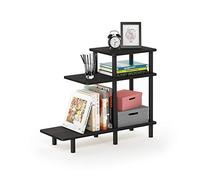 Furinno Turn-N-Tube Table d'Appoint à 3 Niveaux, Espresso/Noir, Bois, One Size