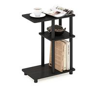 Furinno Turn-N-Tube Table D'appoint pour Canapé en Forme de C, Engineered Wood, Espresso/Noir, C-Shape