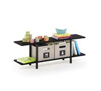 Furinno Turn-N-Tube Tablette Large Polyvalente à 2 Niveaux, Expresso/Noir, One Size