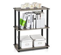 Furinno Turn Présentoir à Étagères Polyvalentes à 3 Niveaux, Chêne Français/Noir