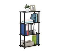 Furinno Turn Présentoir à Étagères Polyvalentes à 4 Niveaux, Expresso/Noir