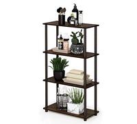 Furinno Turn Présentoir à Étagères Polyvalentes à 4 Niveaux, Noyer/Brun