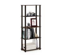 Furinno Turn Présentoir à Étagères Polyvalentes à 5 Niveaux avec Tubes Carrés, Brun, Noyer/Brun