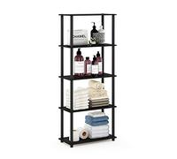 Furinno Turn Présentoir à Étagères Polyvalentes à 5 Niveaux, Expresso/Noir