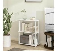 Furinno Turn-S-Tube Étagère de Rangement à 3 Niveaux, étagère d'angle, étagère Debout sans Outils, pour Organisation et Rangement, Salon, Garage, Bureau à Domicile, Blanc