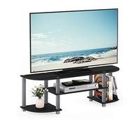 Furinno Turn-S-Tube Supports de Téléviseur sans Outils, Bois, Noir, Taille Unique, One Size