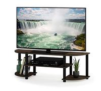 Furinno Turn-S-Tube Wide TV entertainment Center, Walnut/Black, Bois, Noyer Columbia/Noir, One Size