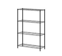 Furinno Wayar Étagère de Rangement en Métal à 4 Niveaux, Noir