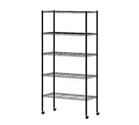 Furinno Wayar Étagère de Rangement en Métal à 5 Niveaux, Noir