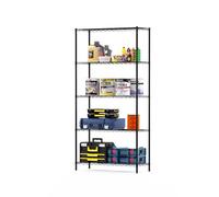 Furinno Wayar Étagère de Rangement en Métal à 5 Niveaux, Noir