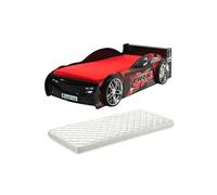 FURIOUS - Lit Voiture de Course 90x200cm avec Matelas -
