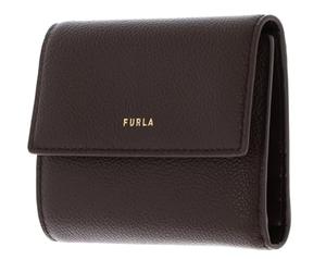 Furla Cuir Porte-Monnaie Vitello Night Goccia Compact Wallet Espresso Marron foncé