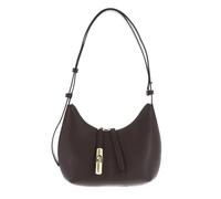 Furla Cuir sac à épaule Goccia Shoulder Bag Cioccolato marron foncé
