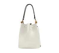 Furla, Femme, Sacs, Beige, Taille: ONE Size Sac seau en cuir grainé avec cordon de serrage