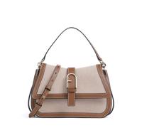 Furla Flow M Sac à main marron, cuir finement grainé,toile, femme