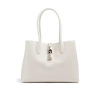 Furla Goccia M Cabas blanc, cuir de vache grainé, femme
