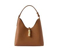 Furla Goccia M Sac fourre-tout marron, cuir de veau finement grainé, femme