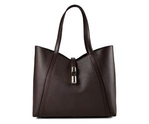 Furla Goccia Sac de shopper L Cuir véritable 37 cm brun