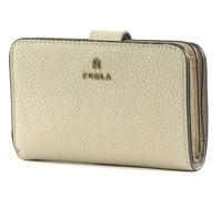 FURLA Porte-monnaie beige en cuir pour femme - Camelia Compact Wallet With Zip M Fullmoon 225060