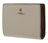 FURLA Porte-monnaie beige taupe en cuir pour femme - Camelia Compact Wallet S Fullmoon + Greige + Cognac h int. 244175