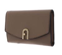 FURLA Porte-monnaie brun clair en cuir pour femme - Primula Compact Wallet With Zip M Greige 199945