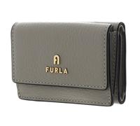FURLA Porte-monnaie gris clair en cuir pour femme - Vitello St. Eracle Compact Wallet S Marmo C 199951