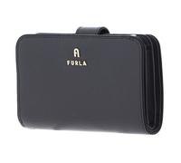 FURLA Porte-monnaie gris foncé en cuir pour femme - Camelia Compact Wallet With Zip M Soil 277490