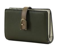 FURLA Porte-monnaie kaki crème en cuir pour femme - Flow Compact Wallet S Sage + Greige + Marshmallow int. 257016