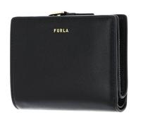FURLA Porte-monnaie noir en cuir pour femme Nuvola Compact Wallet Nero S 269800