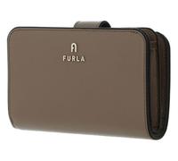 FURLA Porte-monnaie taupe en cuir pour femme - Camelia Compact Wallet M Greige 244178