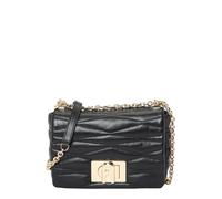 Furla 1927 S Sac porté épaule noir, cuir de veau nappa, femme