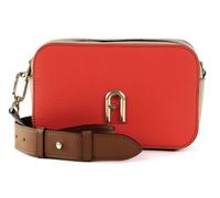 FURLA Sac à épaule bandoulière rouge brun clair en cuir pour femme - Primula Mini Crossbody Spritz + Greige + Cognac H 191609