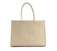 FURLA Sac à épaule beige noir en cuir pour femme - Opportunity Tote Bag L Grano + Nero 256981