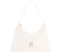 FURLA Sac à épaule blanc en cuir pour femme - Diamante Shoulder Bag S Panna 317740