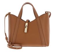 FURLA Sac shopper brun clair en cuir pour femme - Goccia Tote Bag S Brandy 311310
