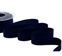 Furlanis - Éco-Taffetas, 100% Polyester Recyclé, Ruban Décoratif pour l'Emballage, Faveurs, Cadeaux, Tissu Italien - Bleu Foncé, 25 mm x 25 m