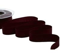 Furlanis - Éco-Taffetas, 100% Polyester Recyclé, Ruban Décoratif pour l'Emballage, Faveurs, Cadeaux, Tissu Italien - Bordeaux Foncé, 25 mm x 25 m