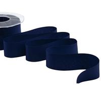 FURLANIS - Éco-Taffetas, 100% Polyester Recyclé, Ruban Décoratif pour l'Emballage, Faveurs, Cadeaux, Tissu Italien - Bleu Foncé, 35 mm x 25 m