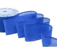 FURLANIS - Giotto avec Cuivre, Ruban Décoratif pour l'Emballage, Faveurs, Cadeaux, Tissu Italien - Bleu Chine, 60 mm x 20 m